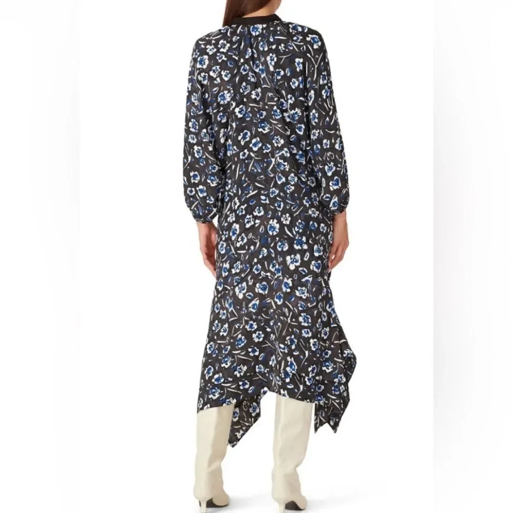 Tory Burch Puffed Sleeve Printed Tunic Dress Size L